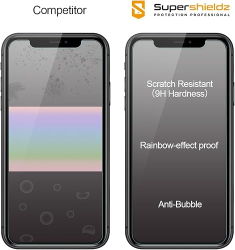 Miniatura 3 de Supershieldz (2 unidades) Diseñado para iPhone 11 y iPhone XR (6.1 pulgadas) Protector de pantalla de vidrio templado con (bandeja de fácil