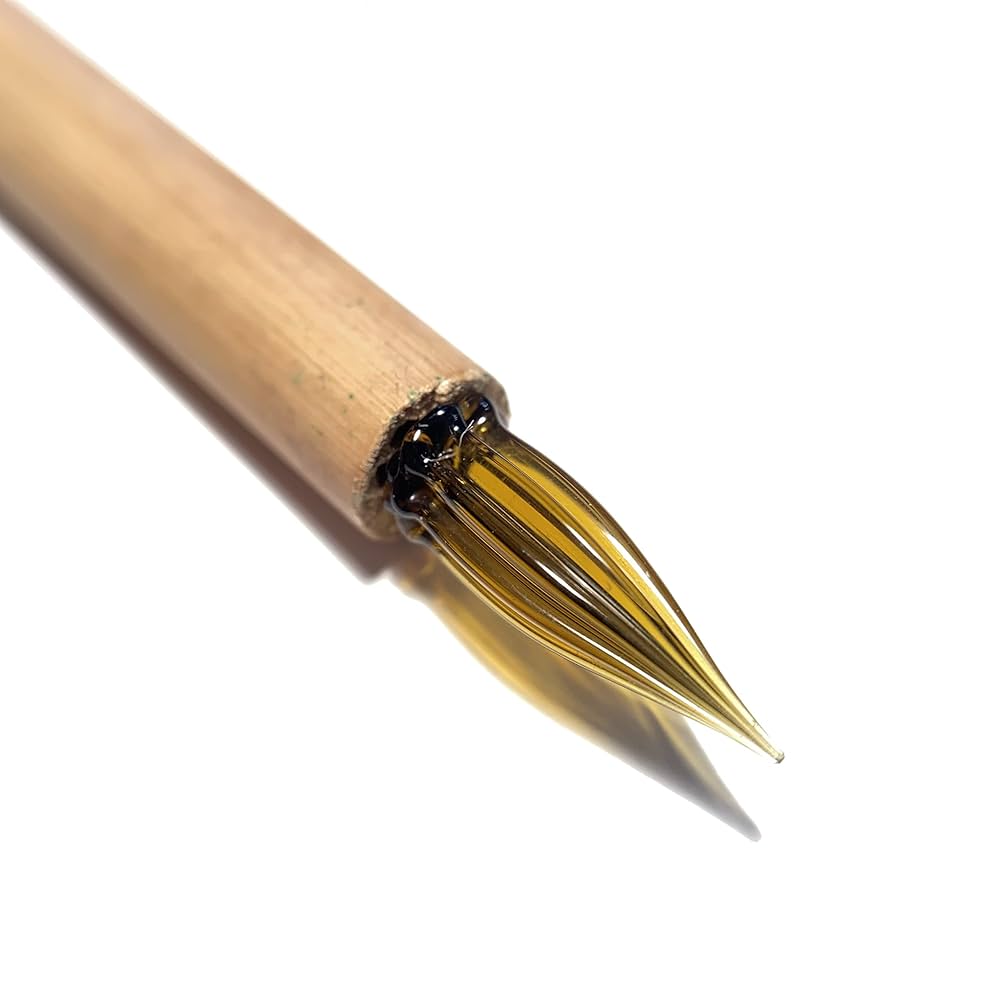 佐々木ガラスペン替先（細字•水晶6本入）/木製ペン軸セット 佐々木ガラスペン替先（細字•水晶6本入）/木製ペン軸セット