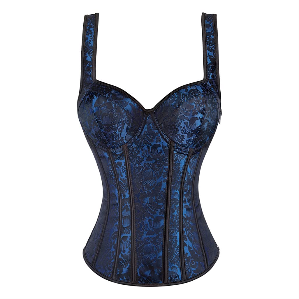 Grebrafan Corsés para Las Mujeres Nupcial Corset Bustiers con Tirantes Talla Grande
