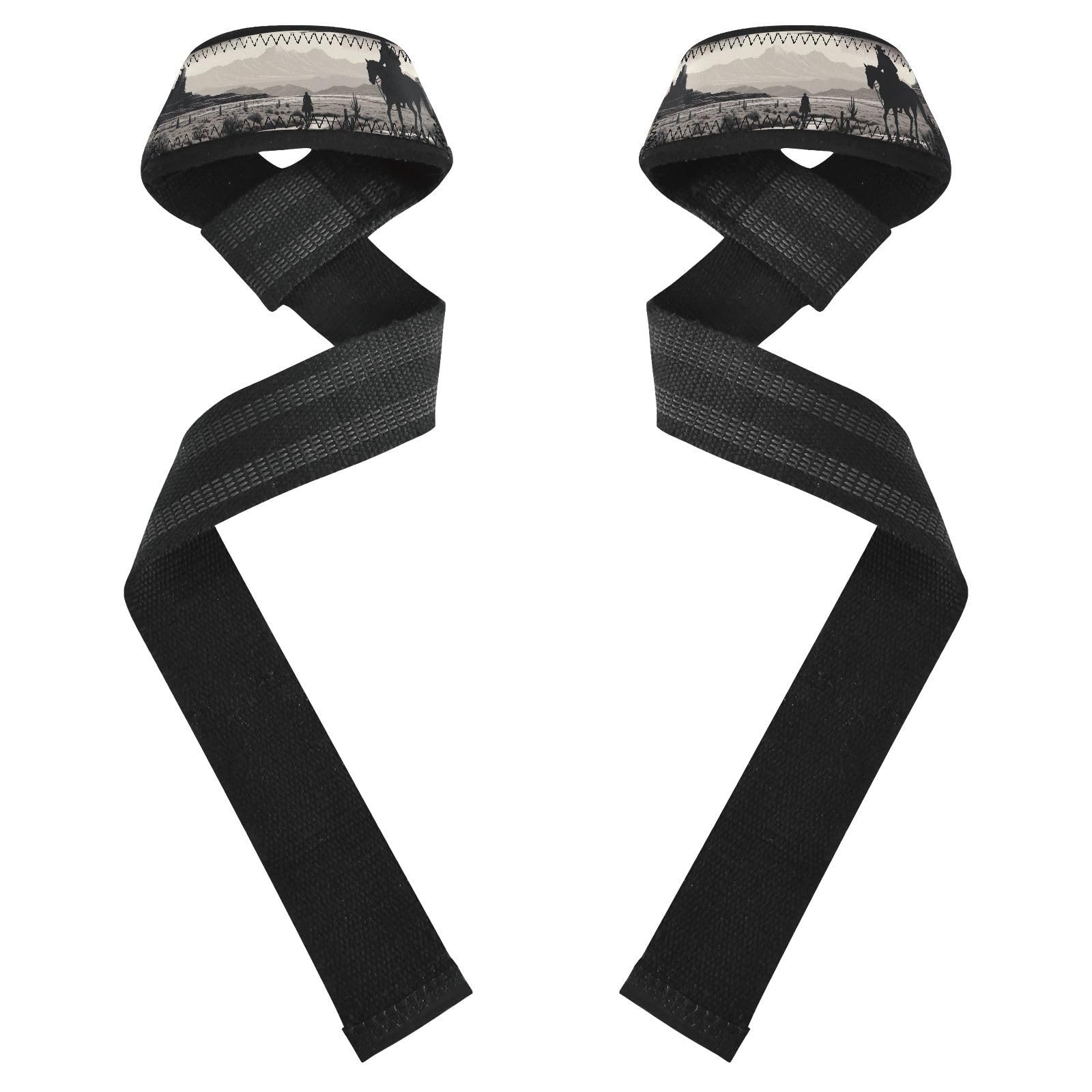 Nander Grey Desert Army Cowboy Wrist Straps for Weightlifting,Lifting Straps with Neoprene Cushioned Wrist Padded and Anti-Skid Silicone for Strength Training,Bodybuilding,Deadlifting