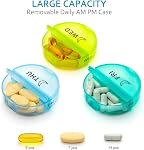 Monthly Pill Organizer 2 Times A Day,One Month Pill Box AM PM,Daily Pill Cases Large 4 Week,Medication Organizer 28 Days Dispenser for Pills,Fish Oils, Vitamin,Supplement(Rainbow)