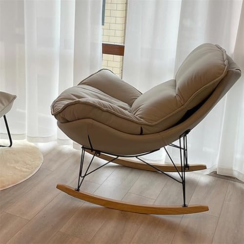 Miniatura 5 de Wonzone Sf Puf Sillones de diseñador Relax Chaise Lounge reclinable Moon Egg Sillas de piel sintéticaterciopelo 2 materiales hierro sólido