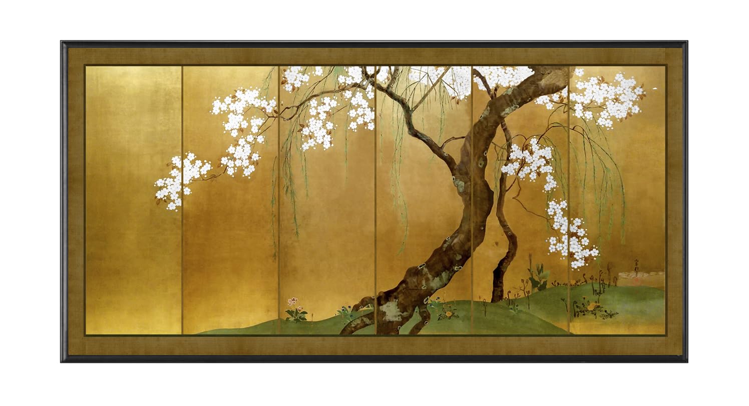 Cuadro Lamina Panel JAPONÉS (P2799) – Enmarcado EN MOLDURA DE Aluminio Color Negro - MONTADO EN Panel Adhesivo Y Ligero (Foam)- Laminado EN Mate (SIN Cristal) (40x80cm)