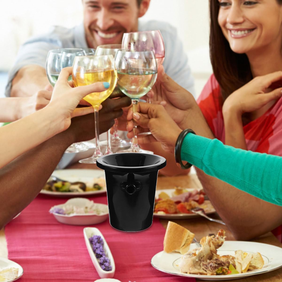 CALLARON Escupideras para Cata de Vinos Cubo de Hielo, 2 Unidades de Plástico PP, Uso Seguro y Compacto para Multiusos