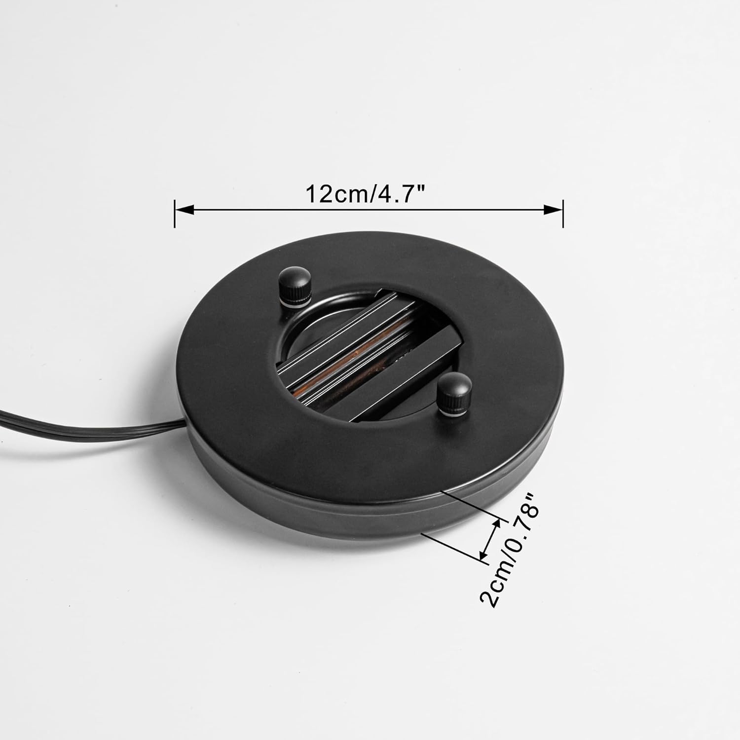 Black Track Part with 9.8Ft Plug in Cord 4.7inches Diameters for Track LED Light Tester H-Type Track 110V Single Circuit 3-Wire Track Lighting Rail Part