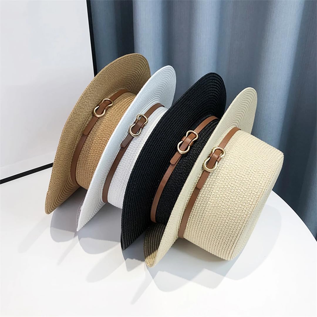 Cappello di paglia da donna, cappello da pescatore, protezione solare, cappello da pescatore, stile francese, da spiaggia, cappello di paglia