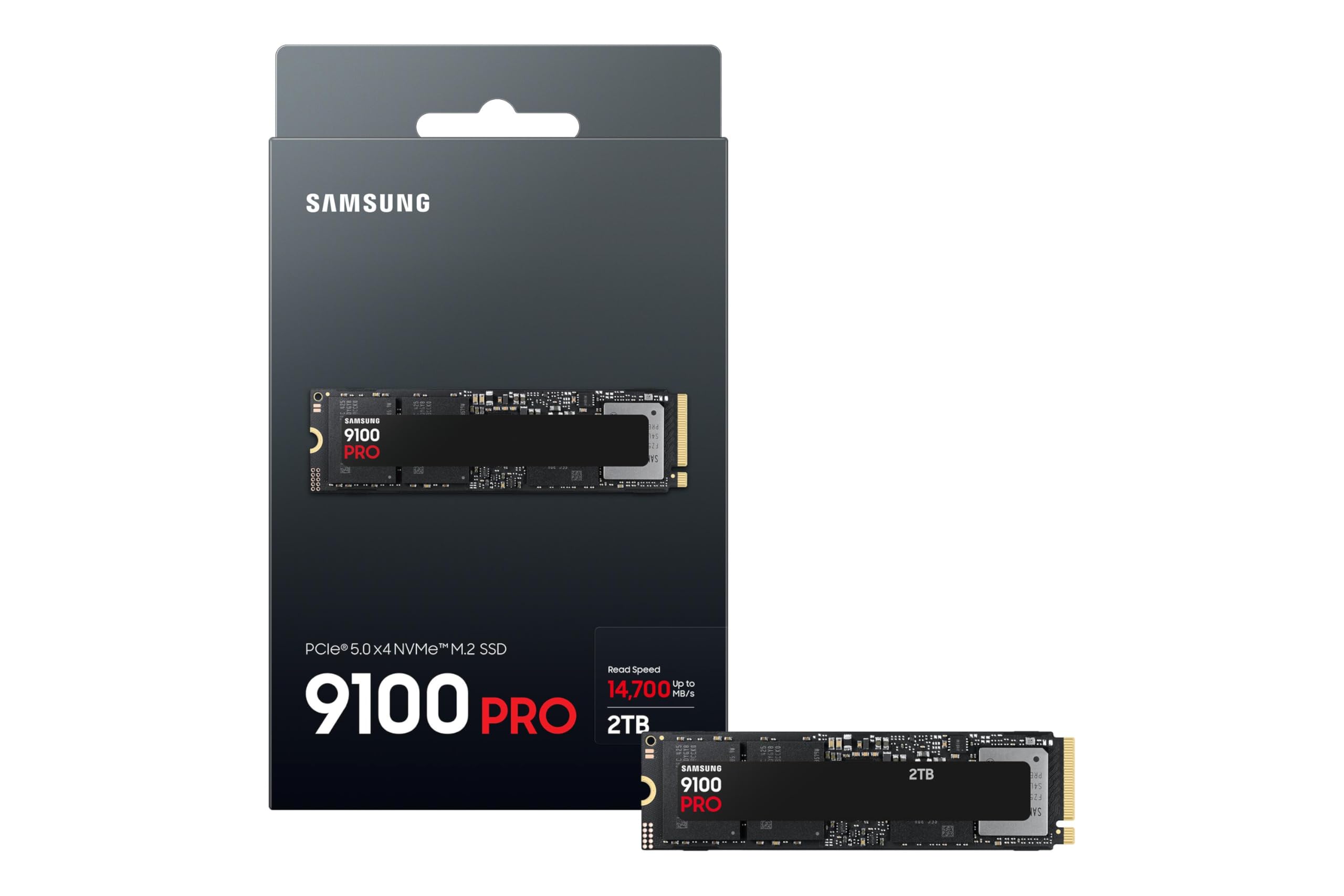 Samsung SSD Interne 9100 Pro, NVMe 2.0 PCIe 5.0x4, 2To, 14 800 Mo/s, MZ-VAP2T0BW