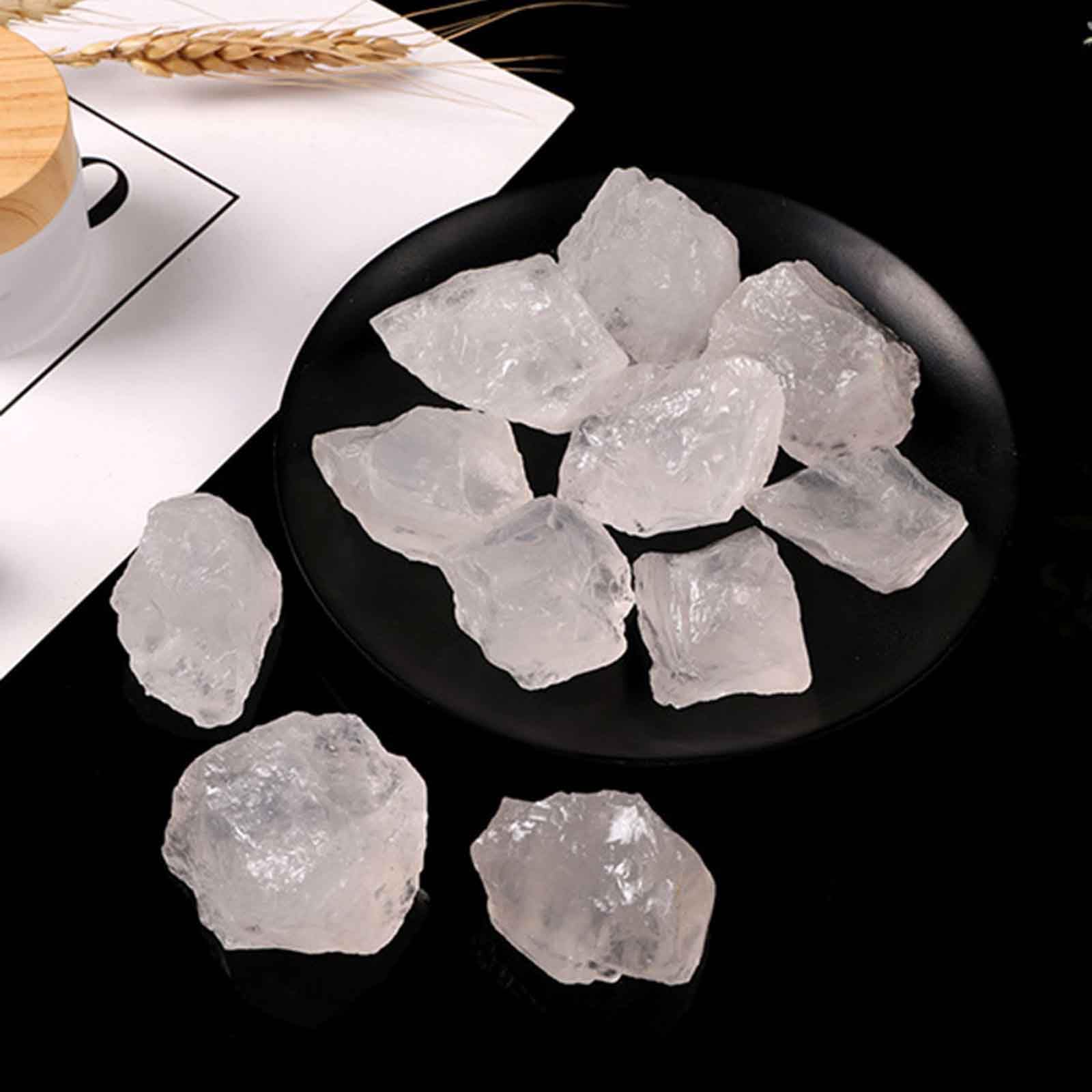 Naturalny biały kryształowy kamień kwarcowy do upadków, kabin(0.8~1.2in/1.1lb)