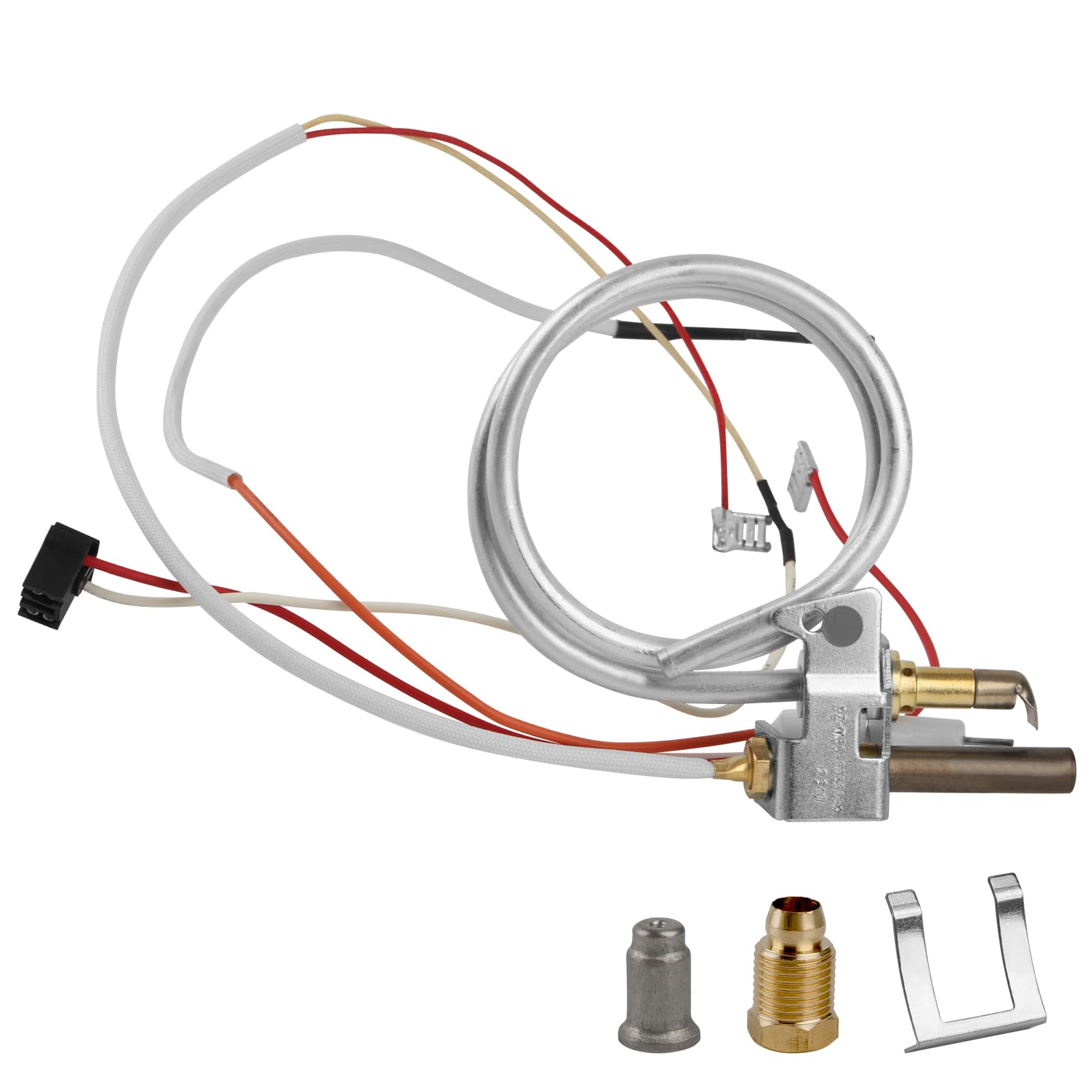 Conjunto de piloto de calentador de agua 100112330 9007876 Conjunto de termopila de gas NAT Compatible con calentadores de agua de las series 300 y 301 Whirlpool A O Smith Kenmore State American Reliance Reemplazar 9007877