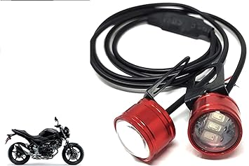 Red Colour 6 Led Strobe Light for Bike | Warning Emergency Police Light | Motorcycle Strobe Light | Compatible with Suzuki SV650