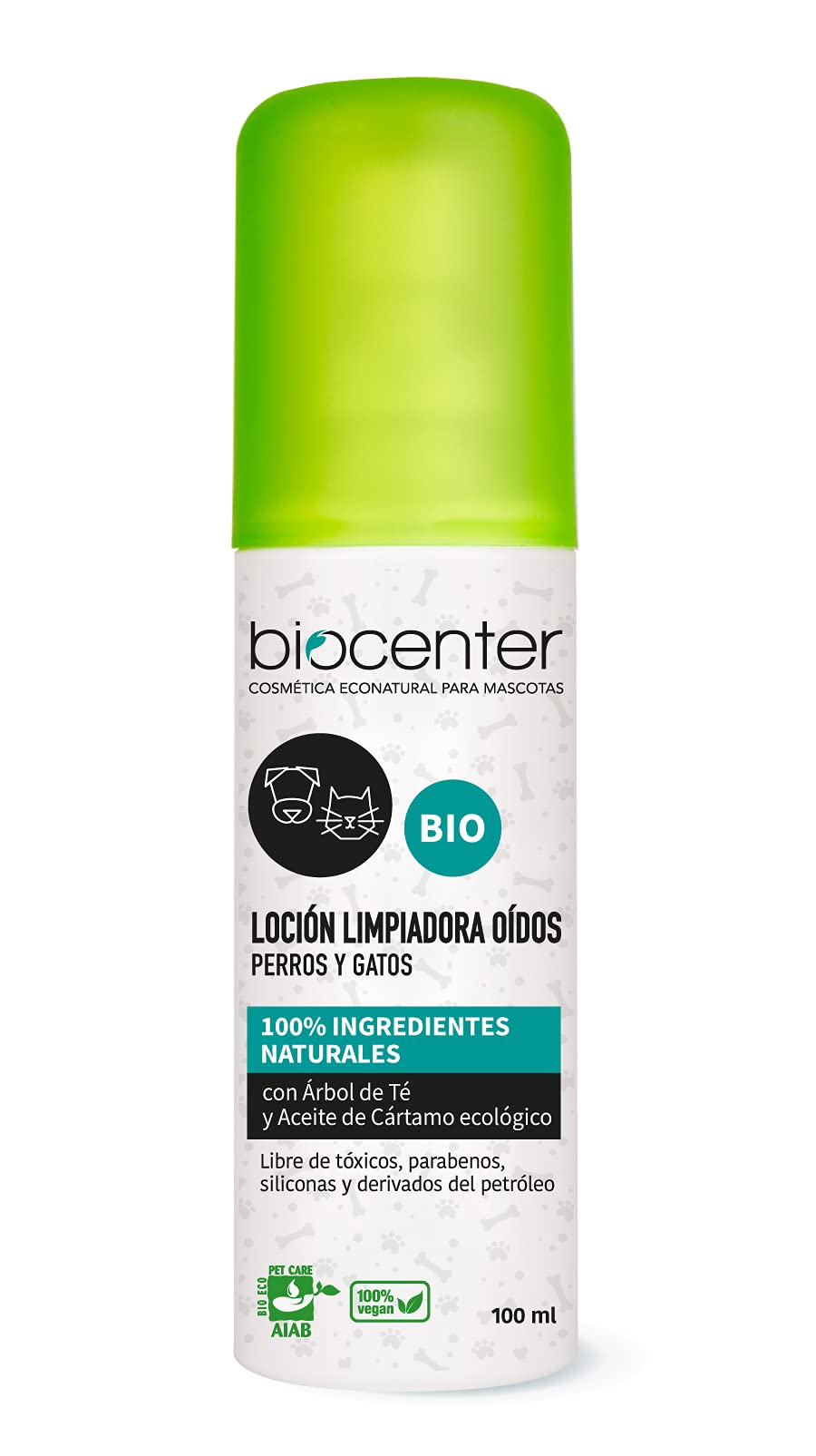 BIOCENTER Limpiador de Oídos para Perros y Gatos - Natural, ecológico, Vegano