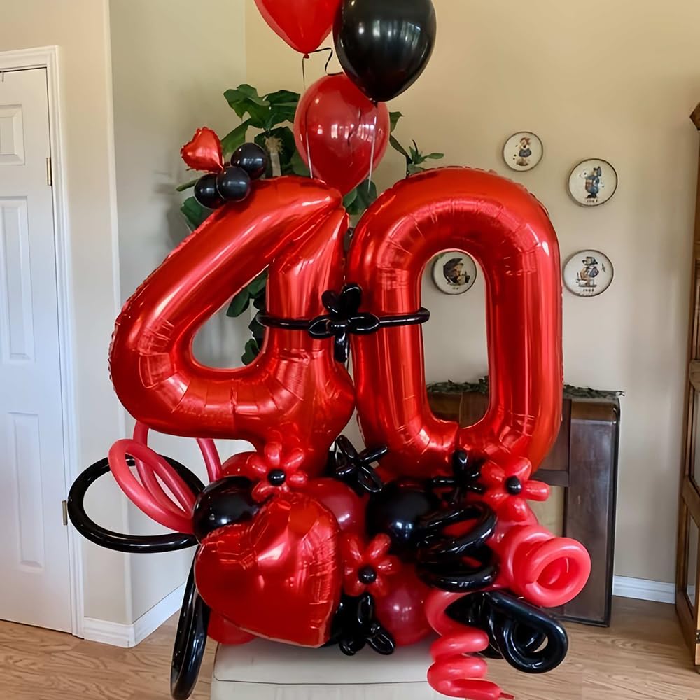 Foil Globo Número 5 Azul 40" (101cm), Inflable Helio o aire, Gigante Numeros 0-9, 10-19, 20-29, 30-100, Grande Globos Decoración para La Boda Aniversario y Cumpleaños Fiestas — view 630