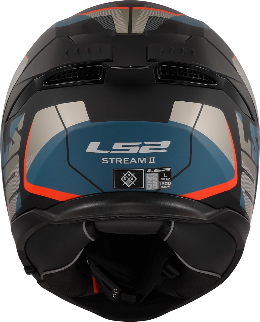 LS2, Casco Moto Integrale STREAM II ROAD Matt Black Blue, XL