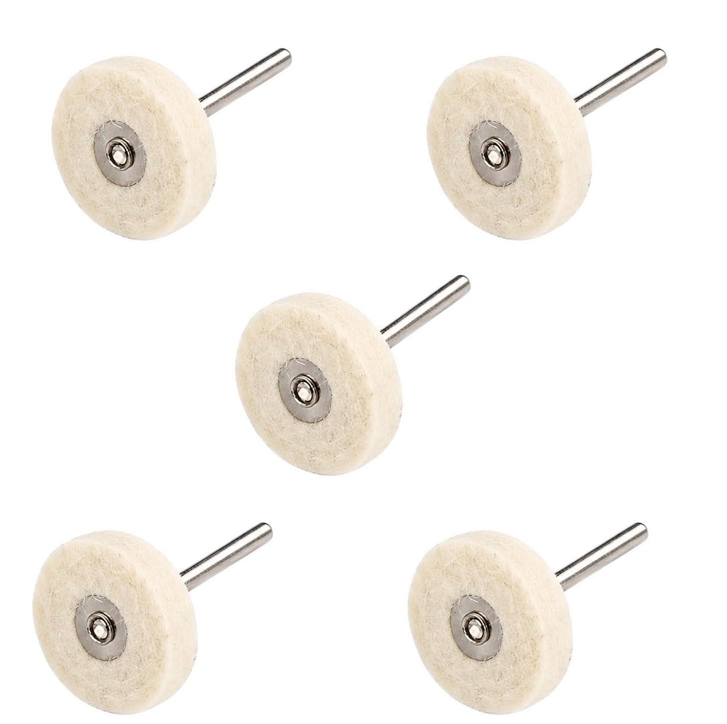 Inditrust New 5Pcs Wool Felt Polishing Wheel Set, T-Shaped Buffing Grinding Wheels with 3mm Shank for Rotary Tools, Metal, Jewelry, Watch, Glass & Mirror Polishing-image-13