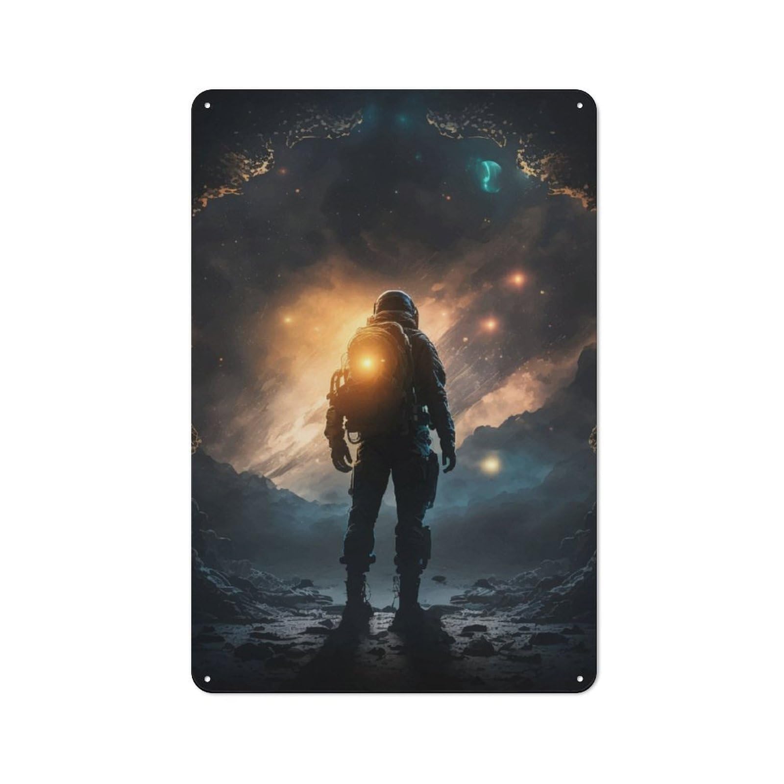 Junmoney Soldier Tin Wall Plaque 30X20cm With For Bar Or Restaurant, Autumn Wall Decor For Hospitality Decor Collectors