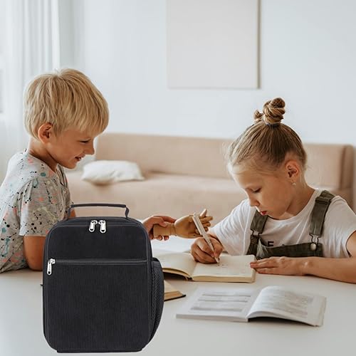 Miniatura 9 de LEDAOU Lonchera para niños, bolsa de almuerzo aislada, linda, reutilizable, para niños pequeños, para viajes escolares, o pícnic