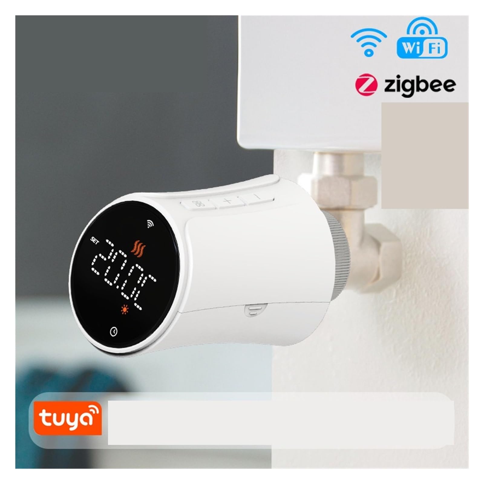 Tuya TRV WiFi Zigbee Termostat Inteligentna Głowica Termostatyczna Siłownik Zaworu Grzejnikowego Kontroler Temperatury Ogrzewania OszczęDza Energię I Koszty Ogrzewania(3pcs-WiFi)
