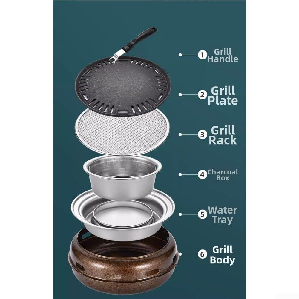 Griglia BBQ 6pz Acqua Indoor Griglia BBQ 6pz Acqua Indoor Griglia