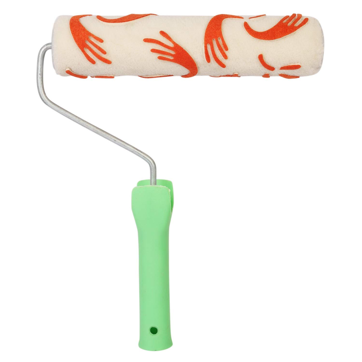 Jai Brush 9 Inches Bloom Designer Pattern Roller Brush For Wall Painting