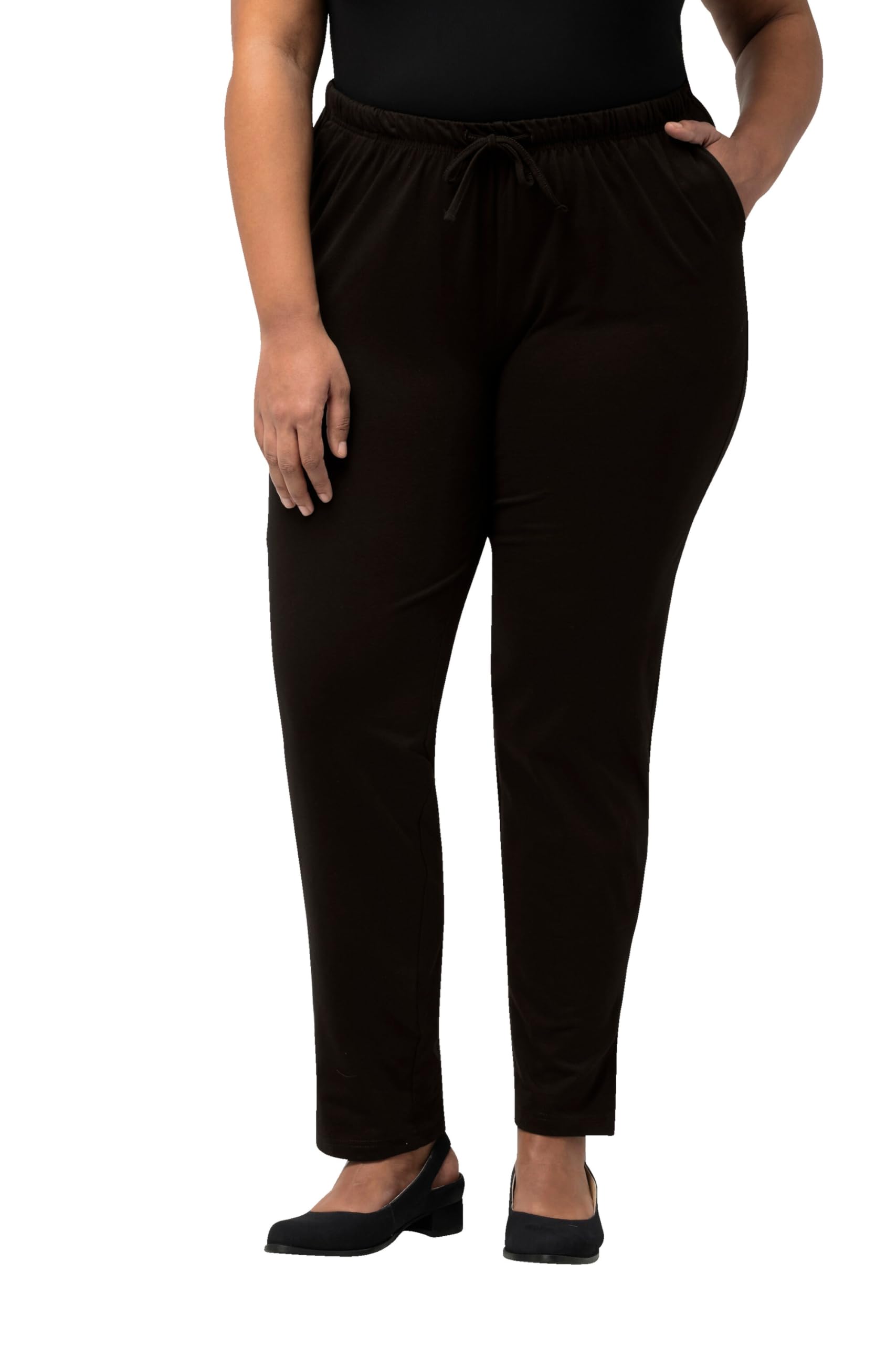 Ulla Popken Women's Black Hose Pants,