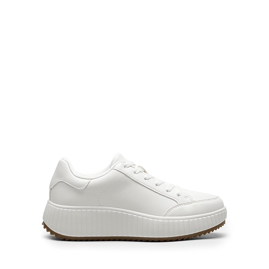 younana DREAM PAIRS Women Platform Chunky Sneakers,Lace Up Leather