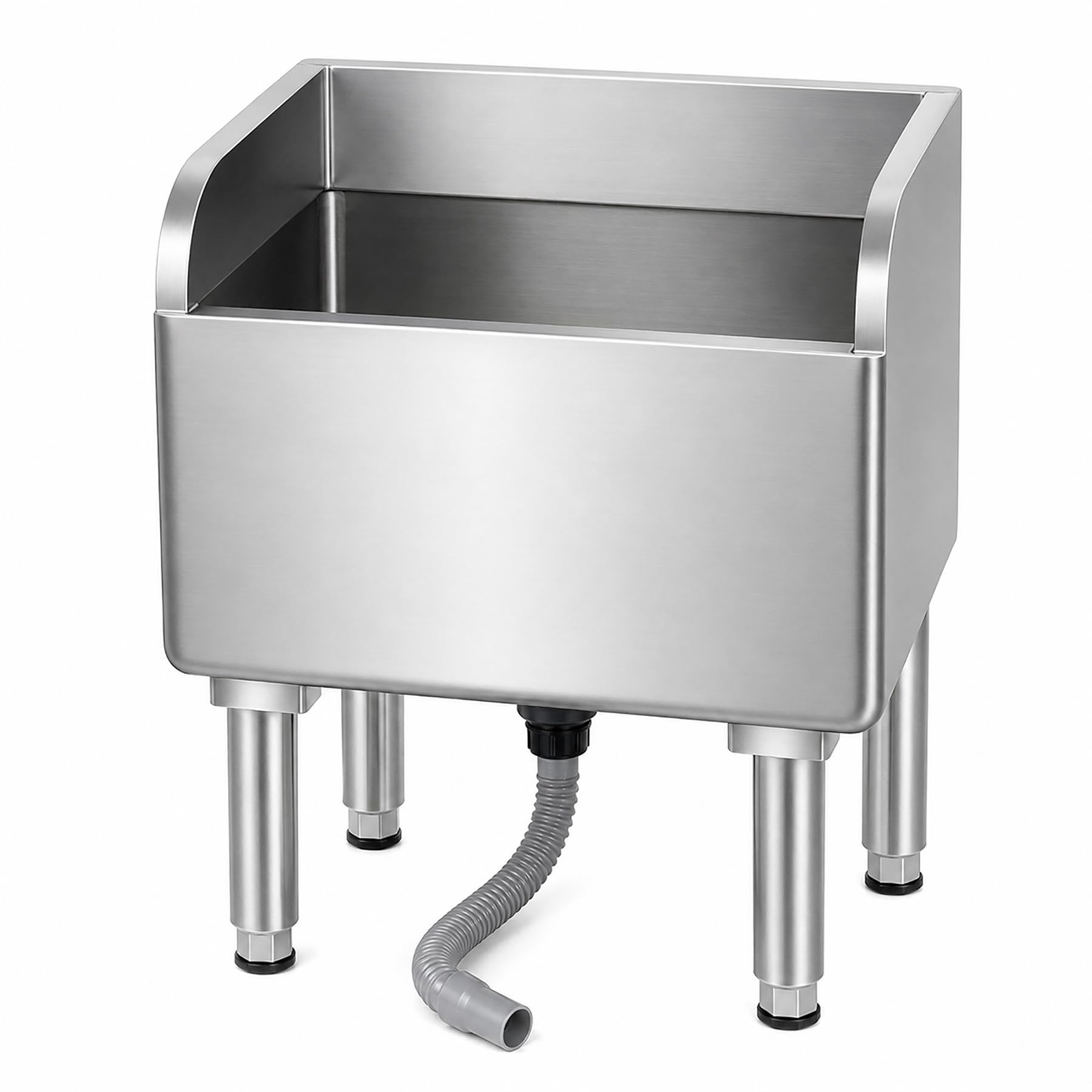 Commercial Floor Mop Sink, With Sink Drainage/Strainer, 304 Stainless mop sink commercial,Laundry Room Slop Sink for Commercial kitchen, Restaurant, Garages, (S-17.7"L x 16.1"W x 21.6"H)-image-43