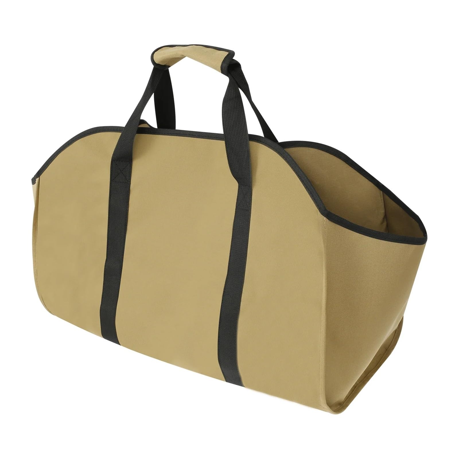 Tote Firewood Storage Bag Large Capacity Oxford Cloth Log Carrier Holder Wood Carry For Wood(Khaki)