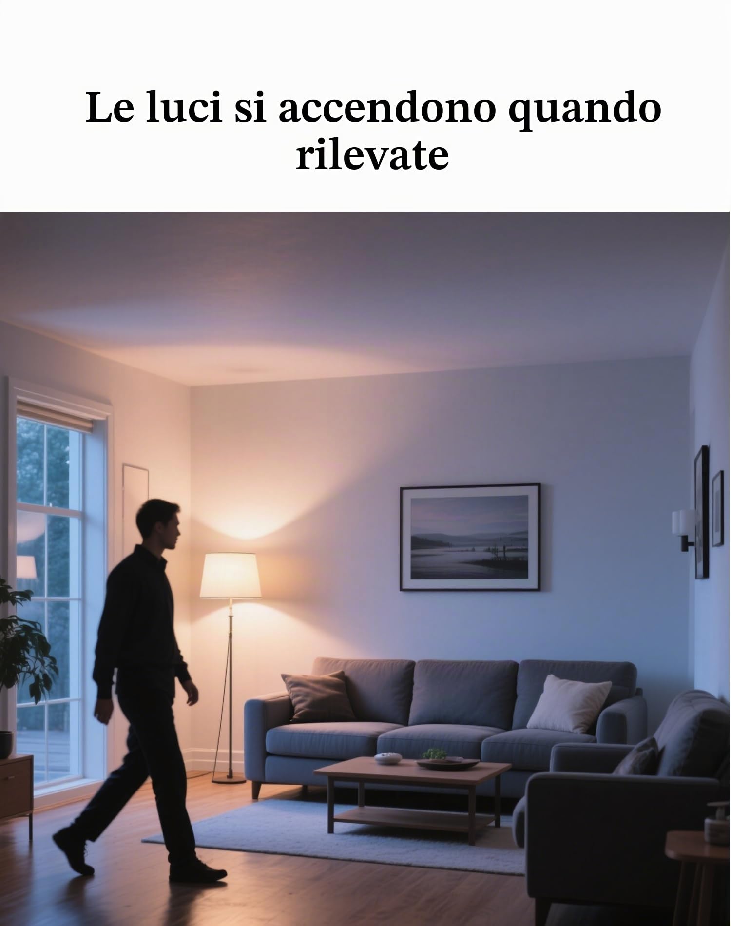 Confezione da 3 sensori di rilevamento del movimento, dispositivo di sicurezza per la casa intelligente con angolo ampio 105°, app Tuya, integrazione Alexa, WiFi, a batteria, per interni ed