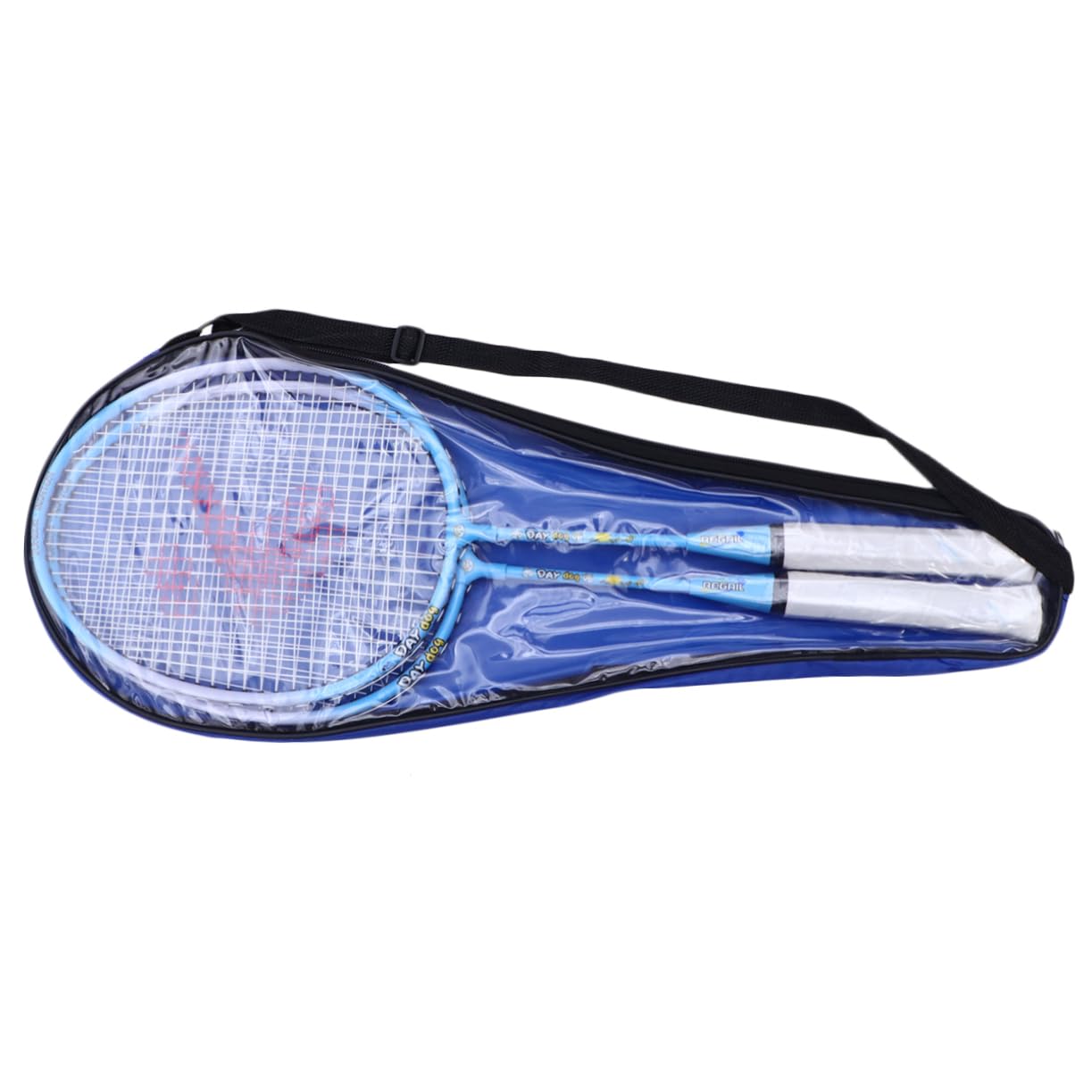 OHPHCALL 1Pair Cartoon Badminton Racket Set Lightweight Alloy Sports Racket for Outdoor Play Training Tool for Safe Design with No Angles for Beginners