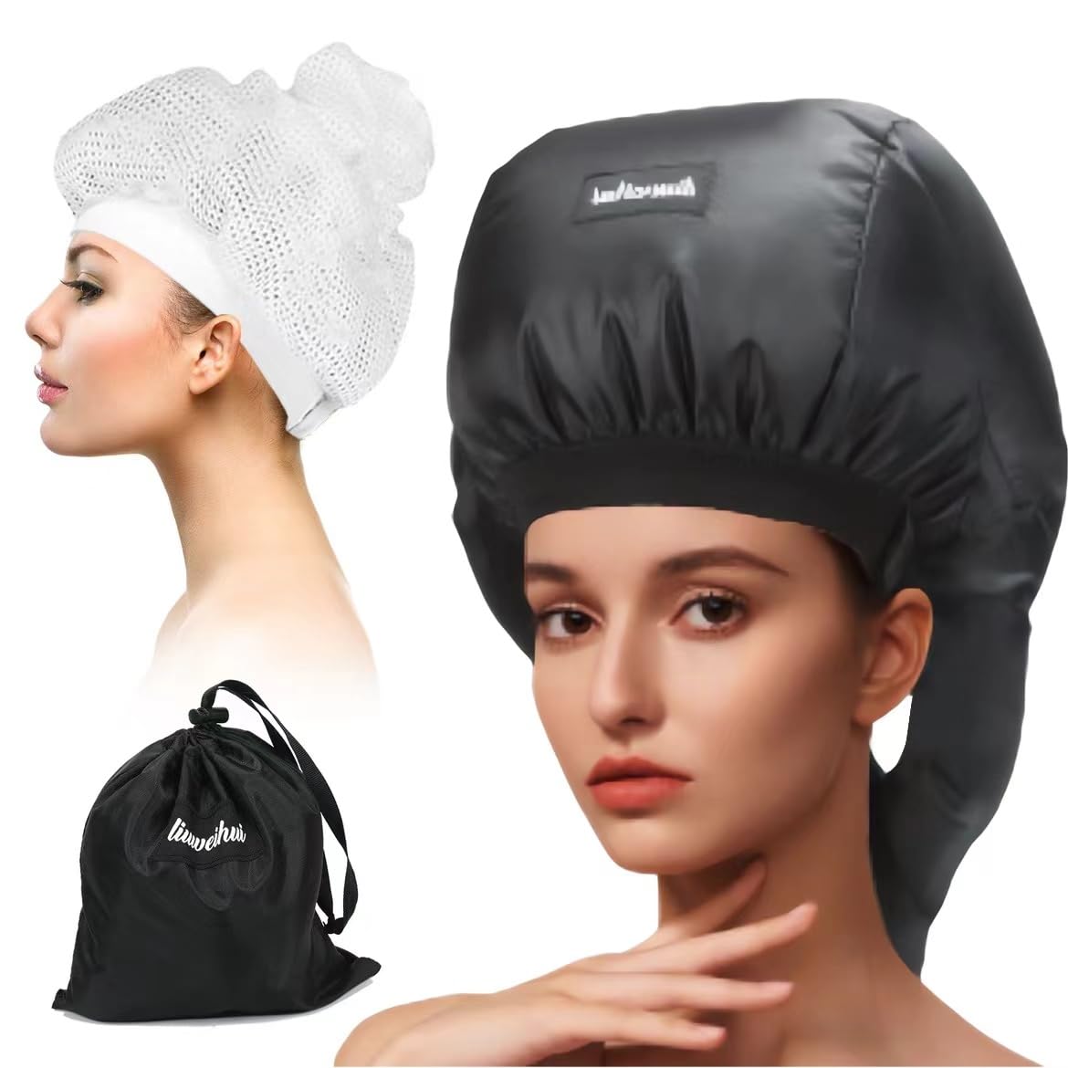 Adjustable Hair Drying Hoods， Net Plopping Cap with