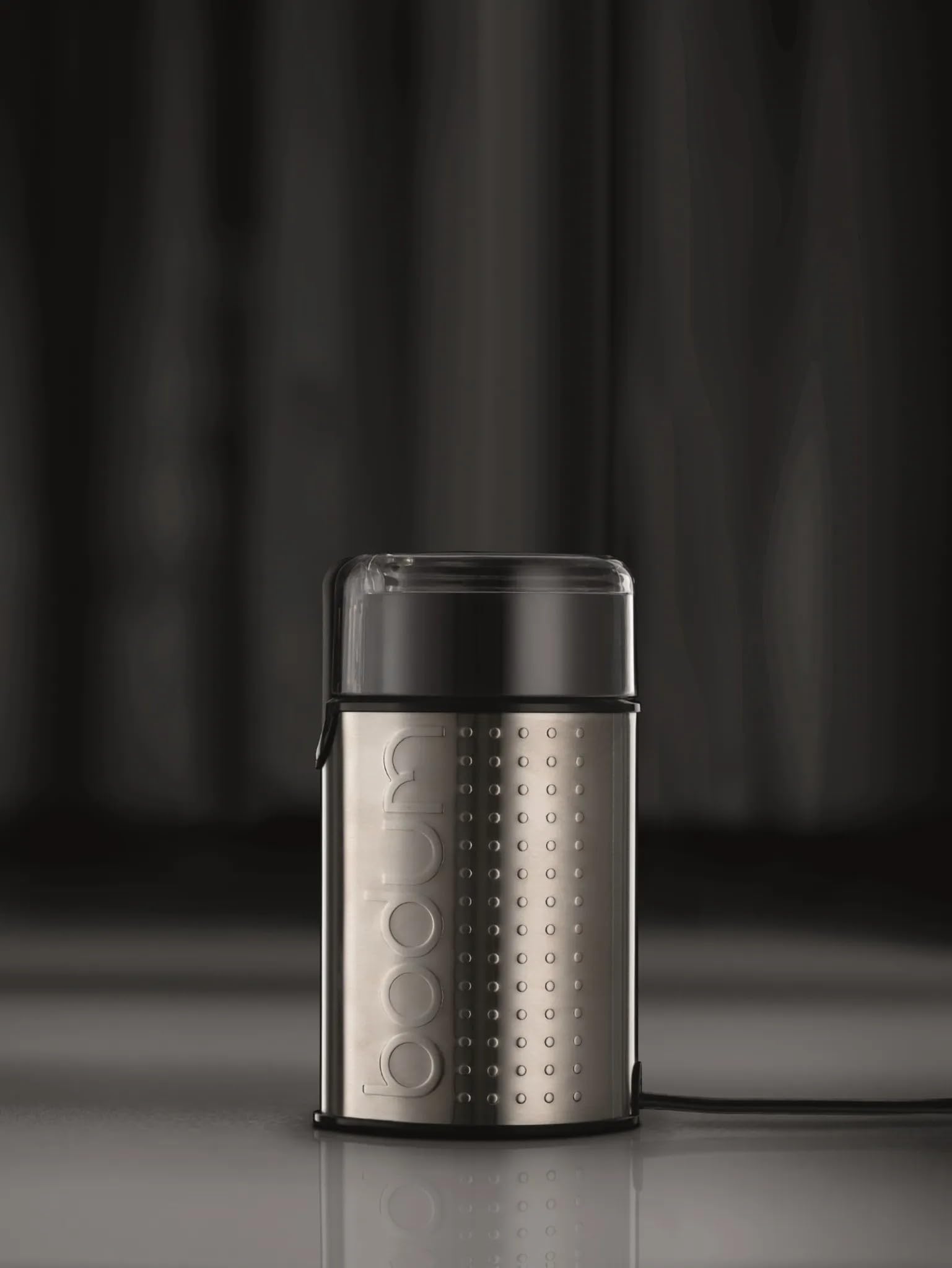 Bodum 11160-57EURO-4PL BISTRO elektryczny młynek do kawy, 150 W, stal nierdzewna, chrom matowy
