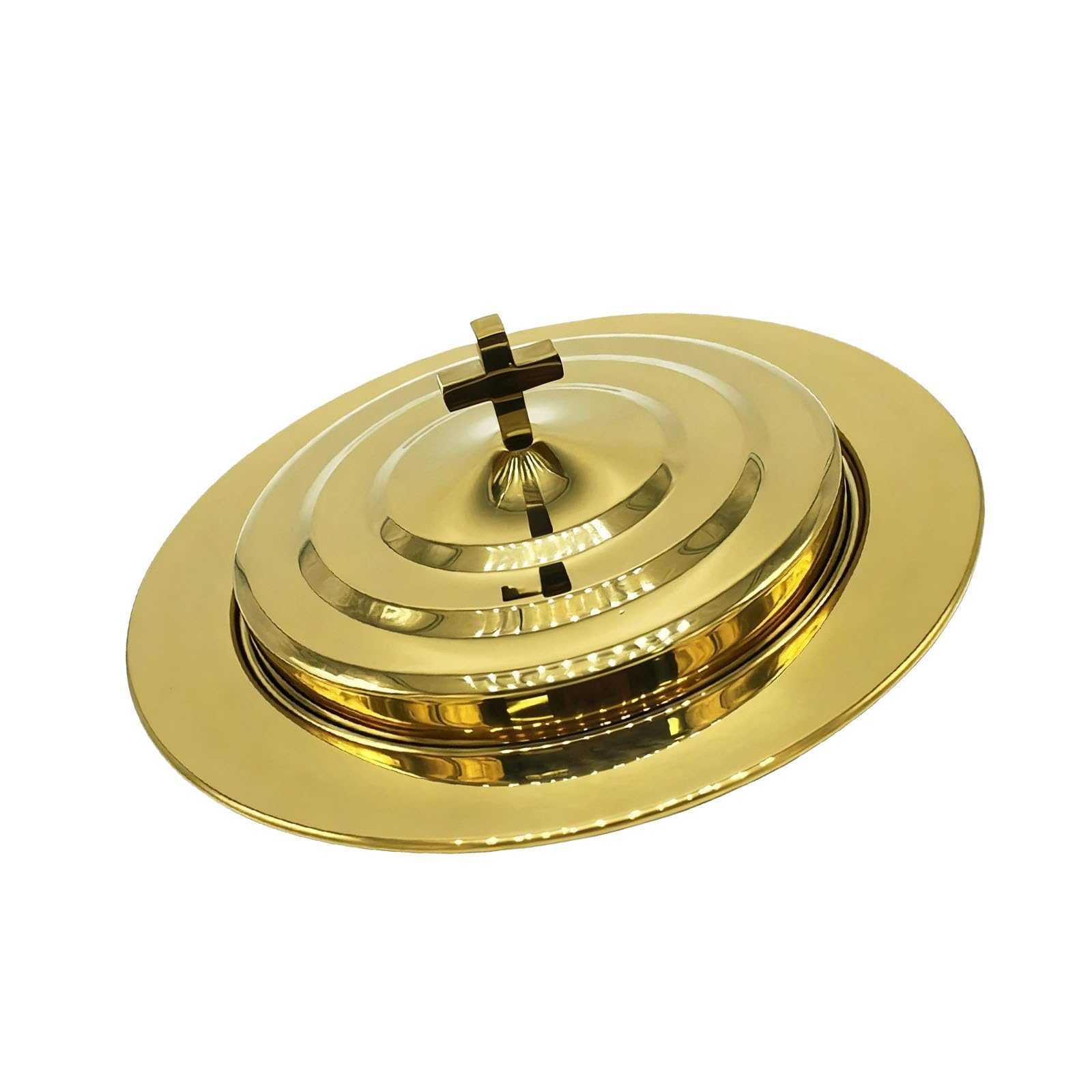 MALSSE Communion Wafer Holder with Cover Constructed From 304 Stainless Steel Rustproof Participation