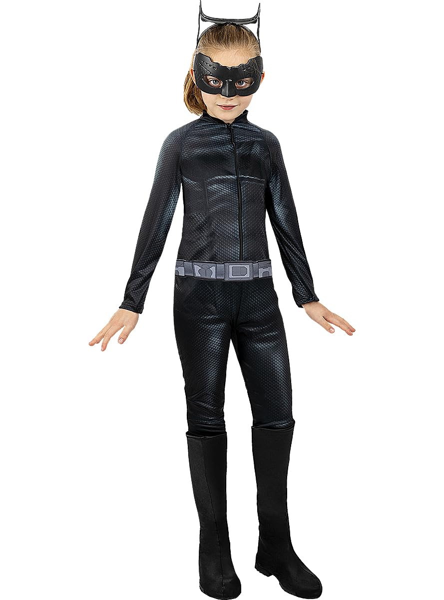 Funidelia | Disfraz de Catwoman para niña Mujer gato, Superhéroes, DC Comics, Villanos - Disfraz para niños y divertidos accesorios para Fiestas, Carnaval y Halloween - Negro