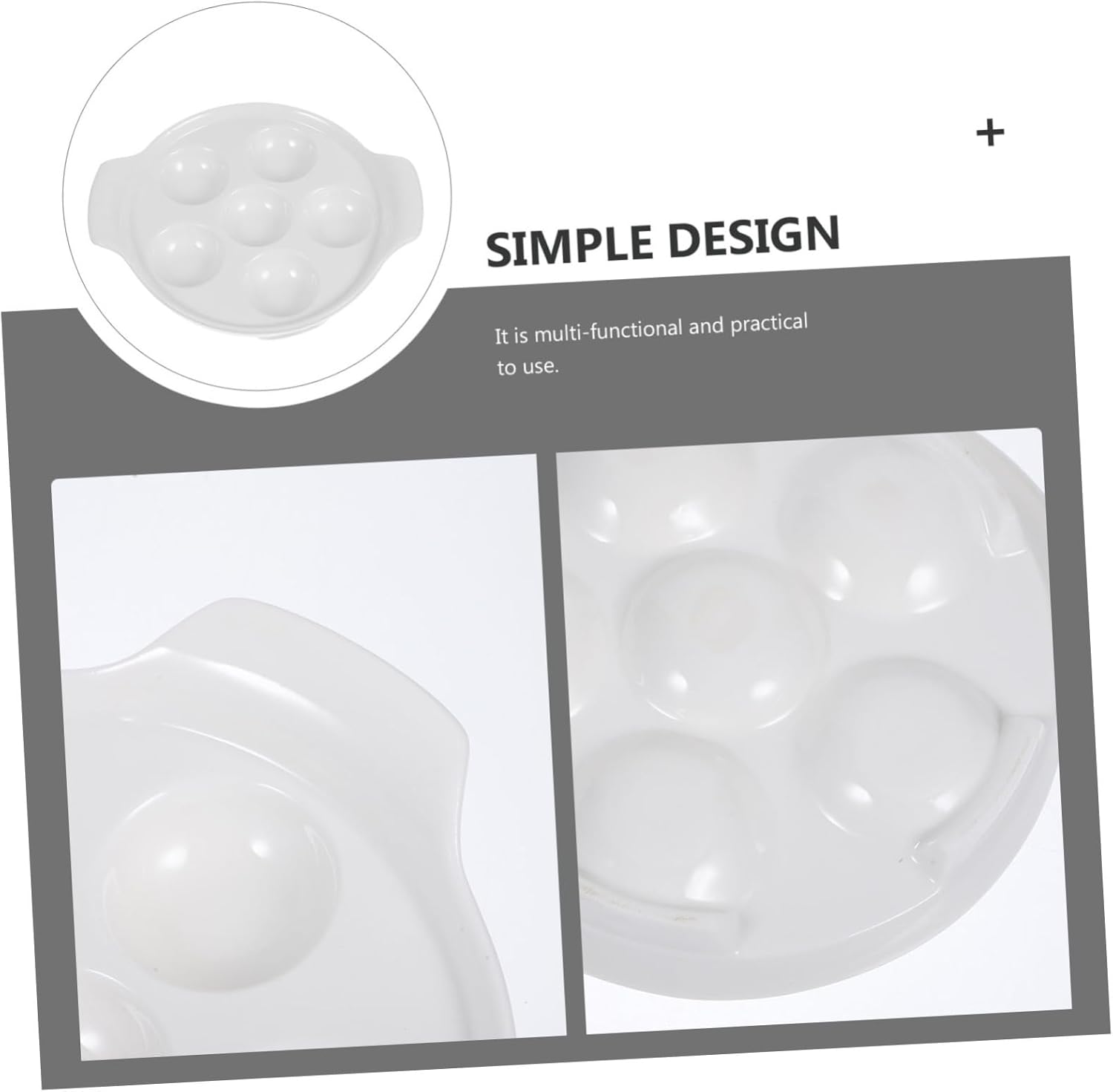 4pcs Ceramic Escargot Baking Dish Snail Serving Plates with Holes for Family Gatherings for Escargot and Various Dishes