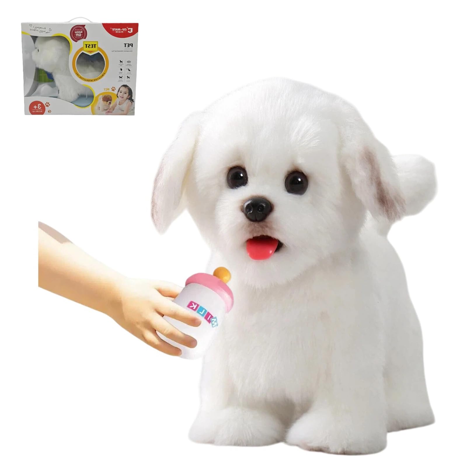 ドレッシーペット　ぬいぐるみ　犬　マルチーズ　タグ付き❣️ Amazon.co.jp: リアルなマルチーズ犬マルタ子犬ぬいぐるみ Triver