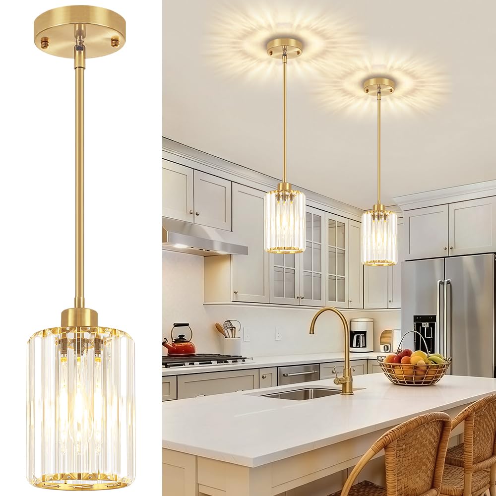 Photo 1 of ZSMIHDOH 2-Pack Brass Pendant Lights