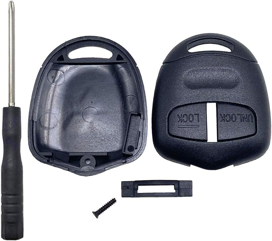 Cutting Not Required - Car Key Shell Fit For Mitsubishi Outlander Lancer Grandis EX Evolution Remote Key Case optional Replacement (2 Buttons)
