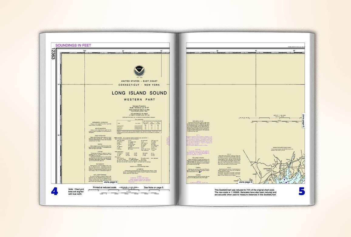 Paradise Cay Publications NOAA BookletChart 12363: Long Island Sound Western Part