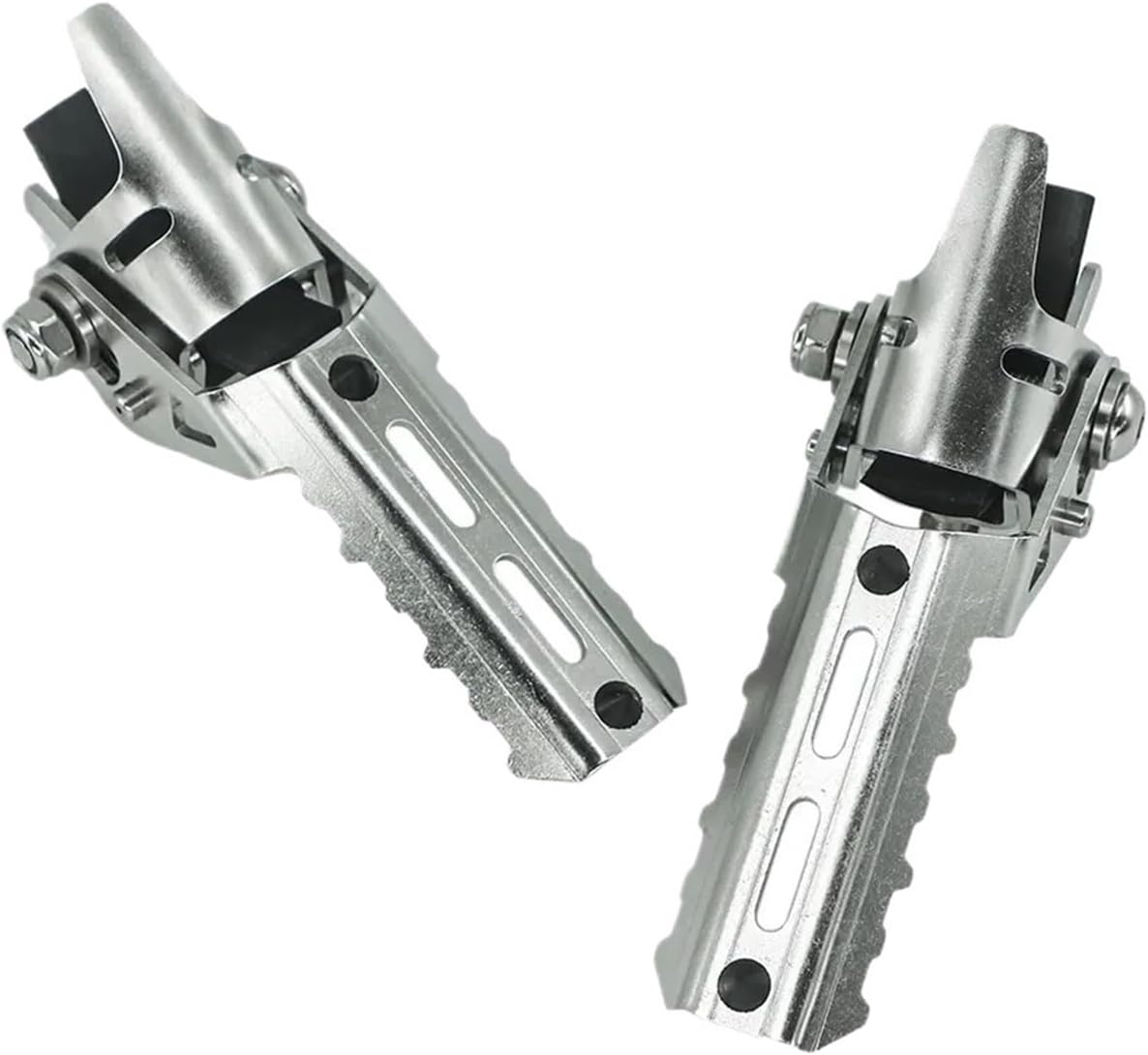 Motorcycle Footrests Fit For R1250GS R1200GS LC f900xr F750GS F850GS 2013-2023 Front Floor Boards Rotatable Folding Clamps(A Silver)