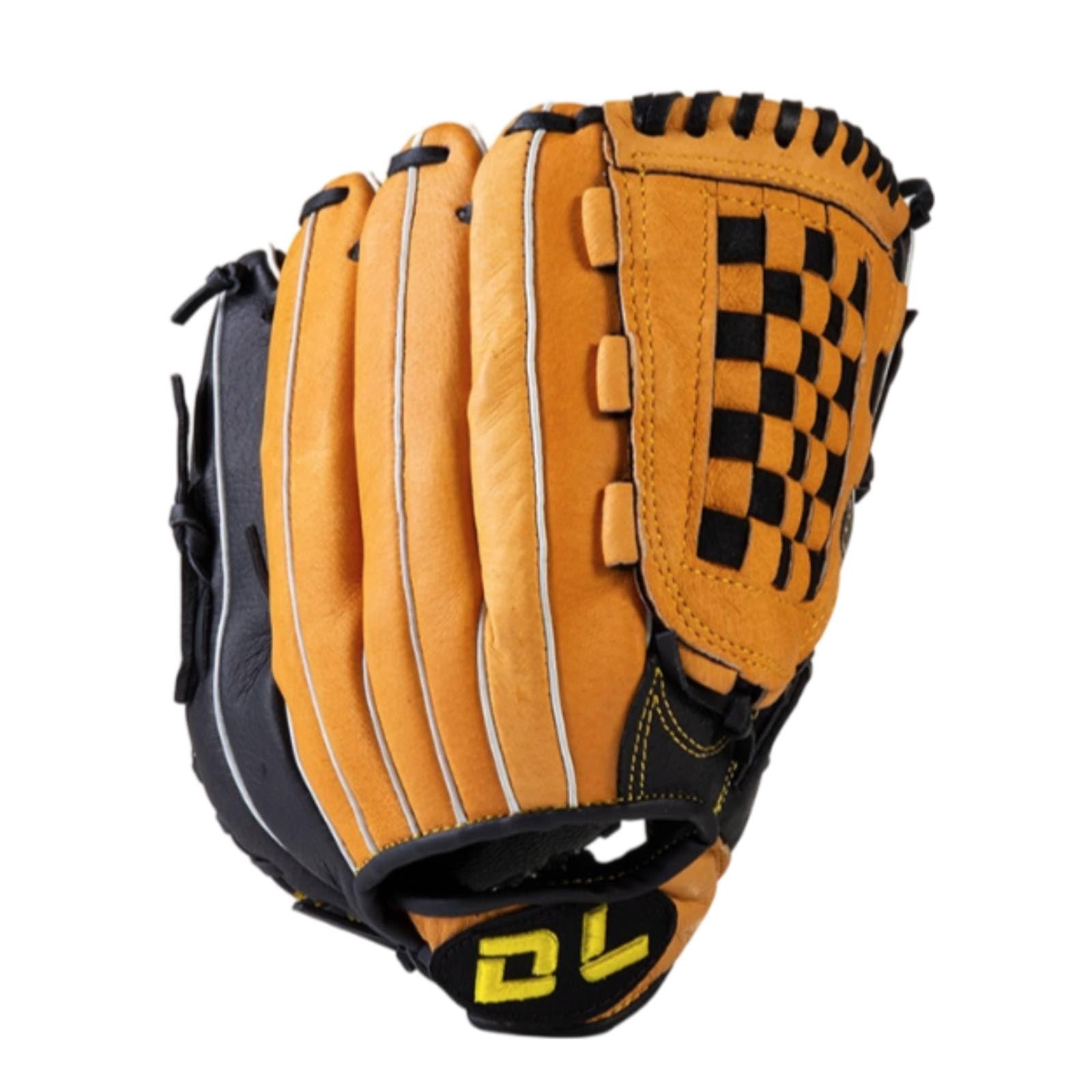 Harilla Guante de Béisbol Guante de Receptor Guante de Campo Guante de Entrenamiento en Piel PU con Palma Acolchada y Bolsillo Profundo Construcción Reforzada