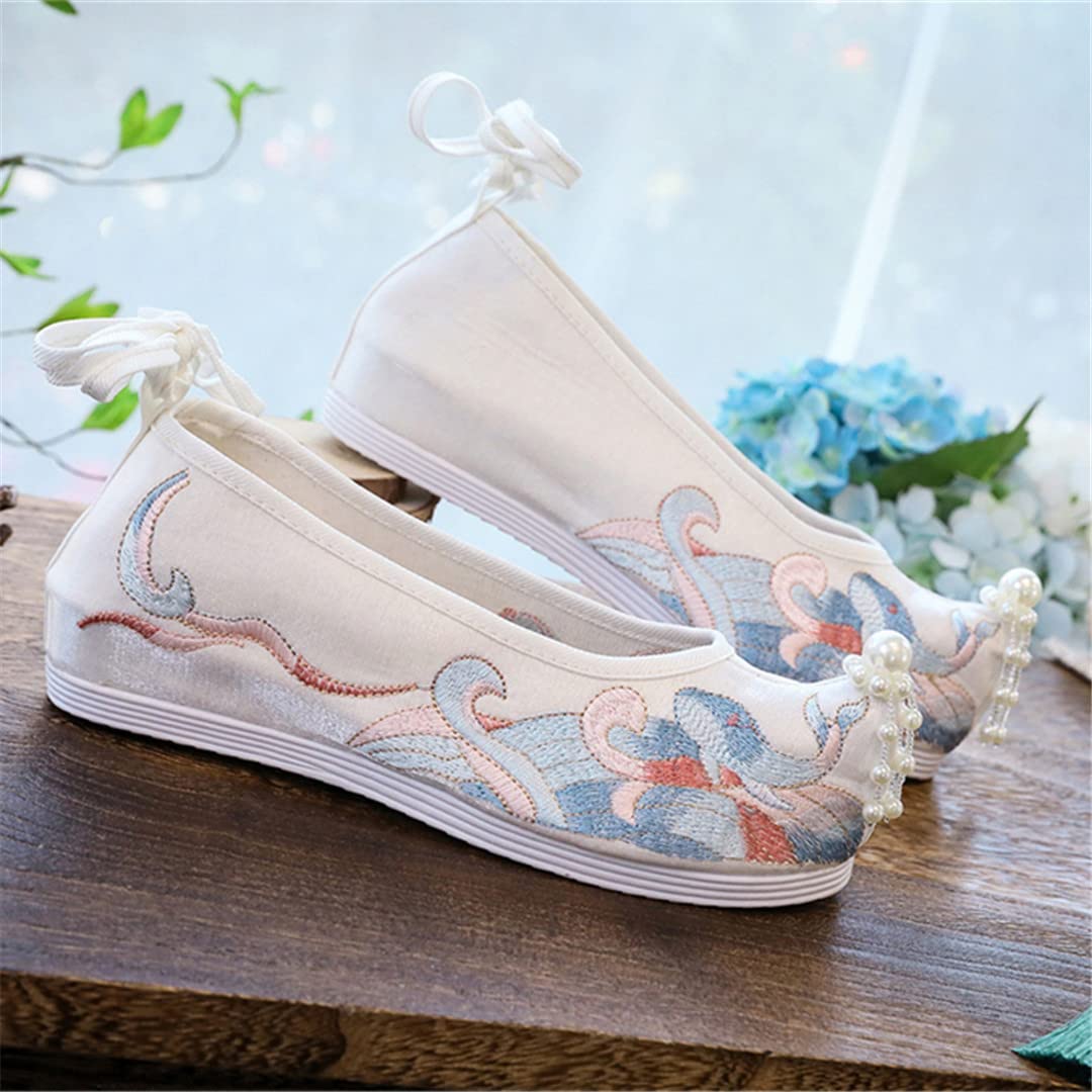 伝統的な中国女性刺繍布 思いつい