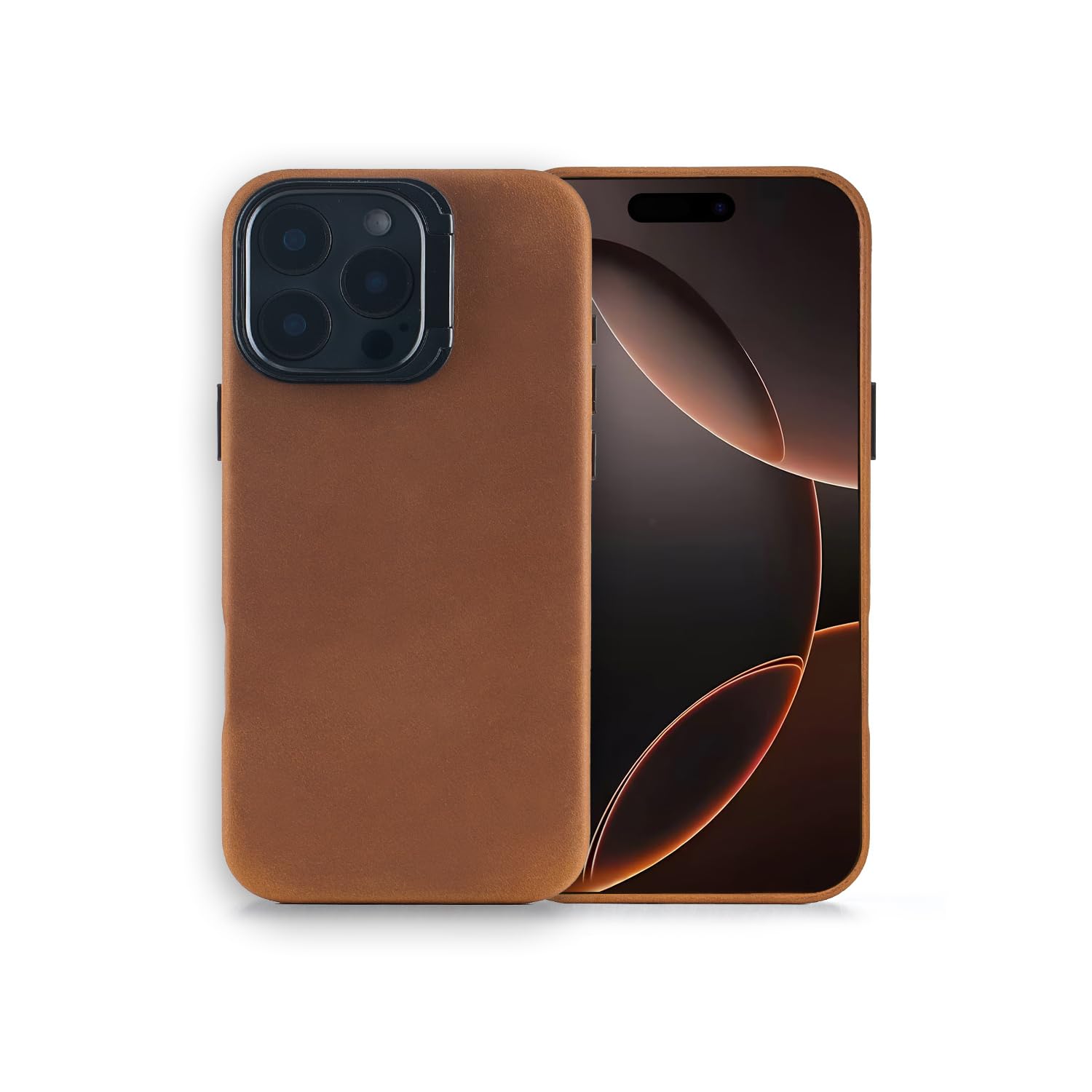 Custodia In Pelle Con Anello Magnetico Per IPhone 16 Pro Max – Compatibile MagSafe, Nero - 3