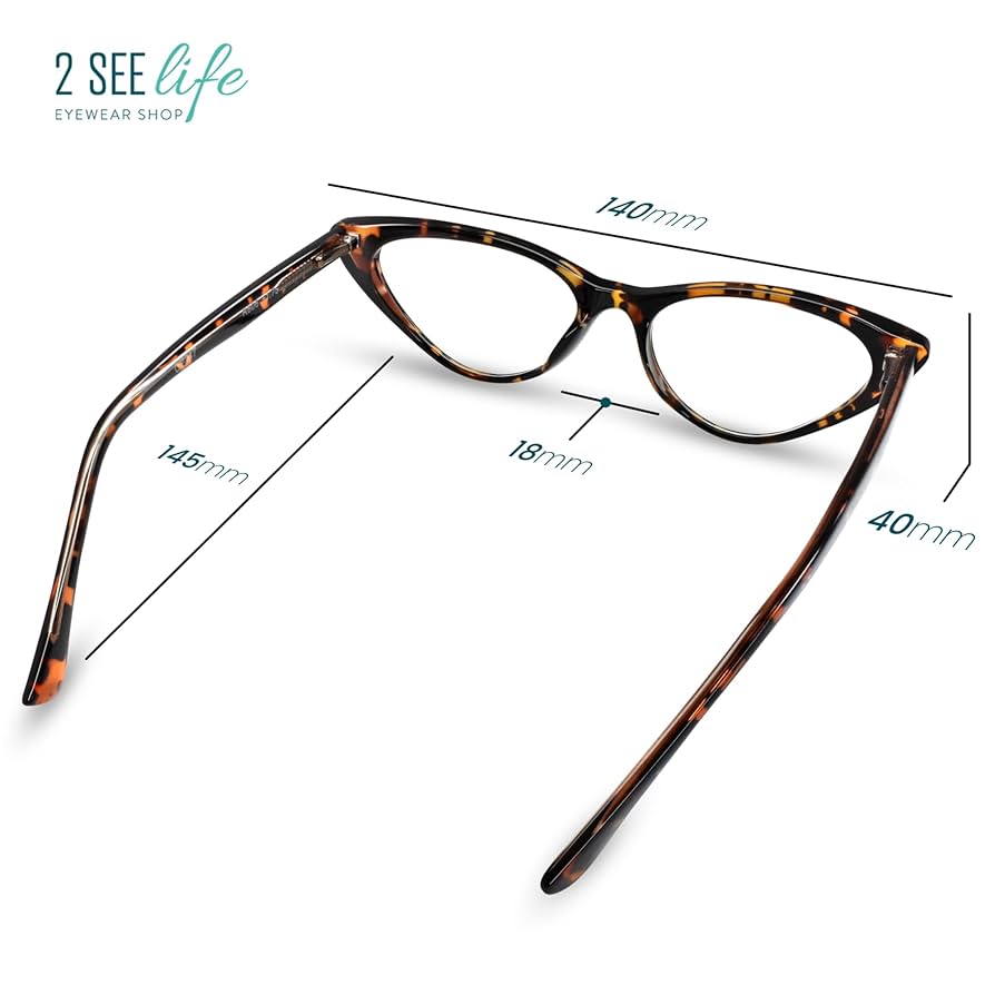 CATHEE♡ Amazon.com: Tortoise Shell Funky Cat Eye Reading Glasses for