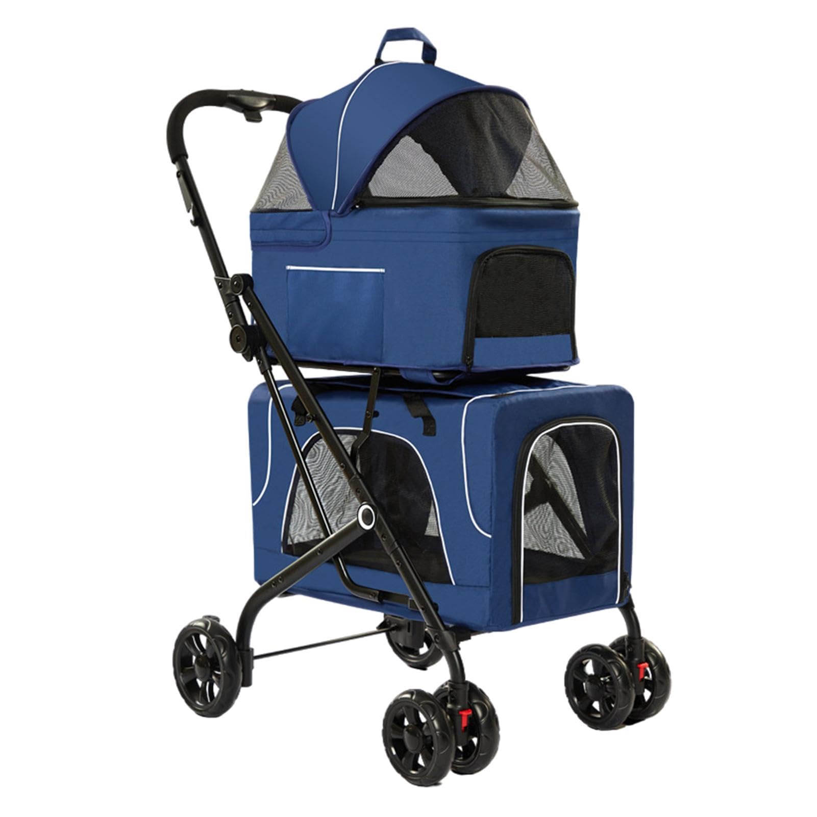Cochecito para perros para 2 perros,Cochecito para mascotas para 2 perros | Cochecito doble versátil para gatos Cochecito para mascotas para gatos | Cochecito doble ligero para perros y gatos, carrito