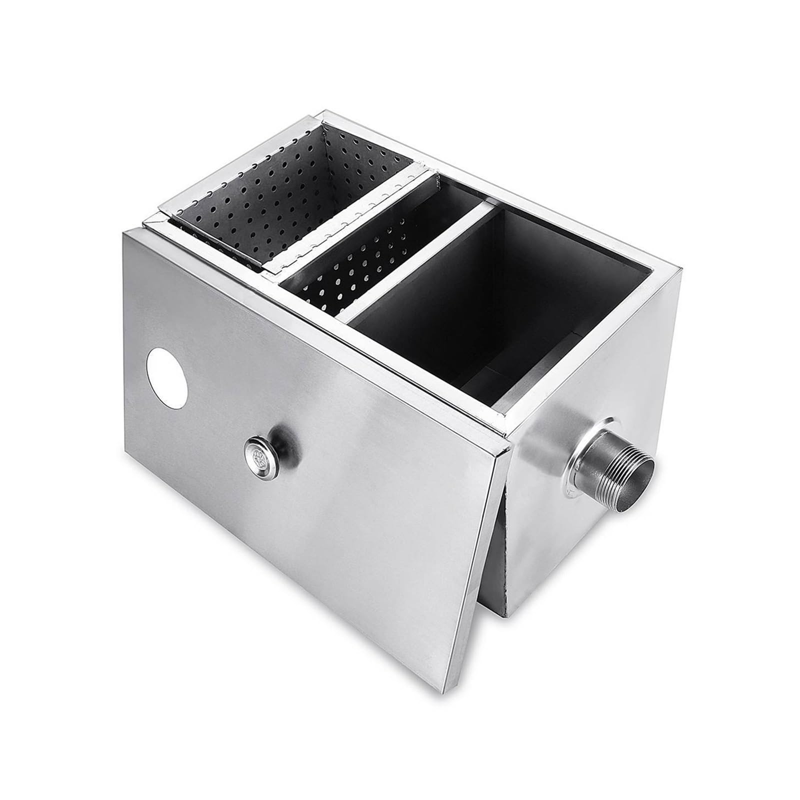 ULROKHKUL Grease Trap, Stainless Steel Grease Interceptor