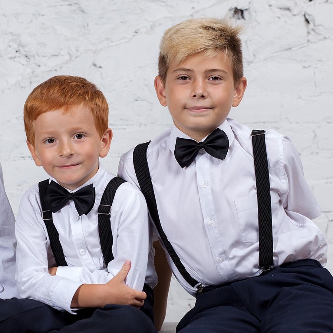 Set Bretelle Regolabili Per Bambini Con Papillon E Cravatta - Elegante Per Matrimoni, Feste E Eventi - Foto 10