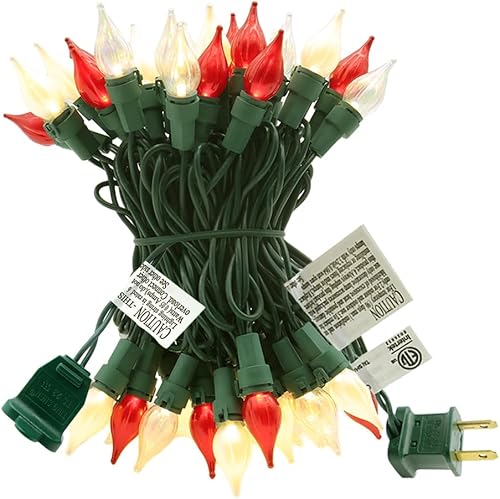 Miniatura 7 de Guirnalda de luces LED de cristal multicolor C3 de 13.5 pies, luz pastel de Pascua, 120 V, certificación ETL, cable blanco para fiesta, patio,