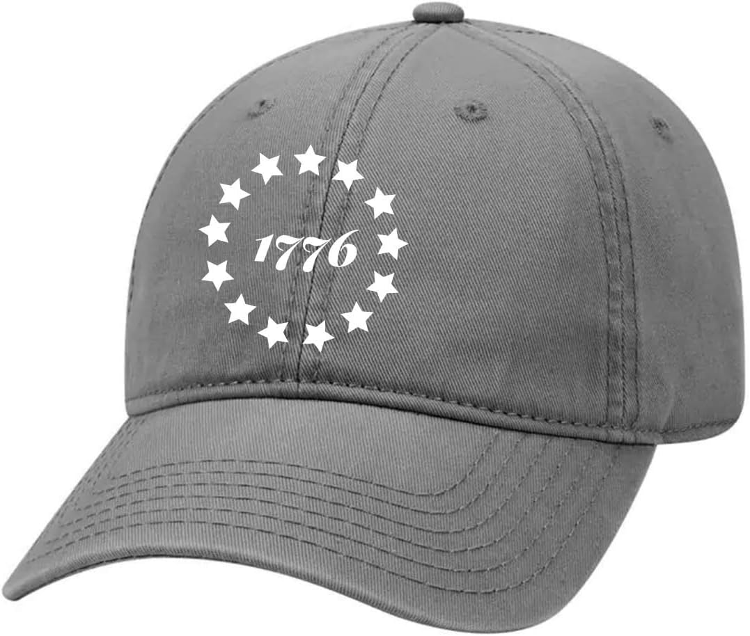 Heritage Pride 1776 Embroidered 13 Stars Betsy Ross Flag Unisex Fit Dad Hat with Metal Buckle Back