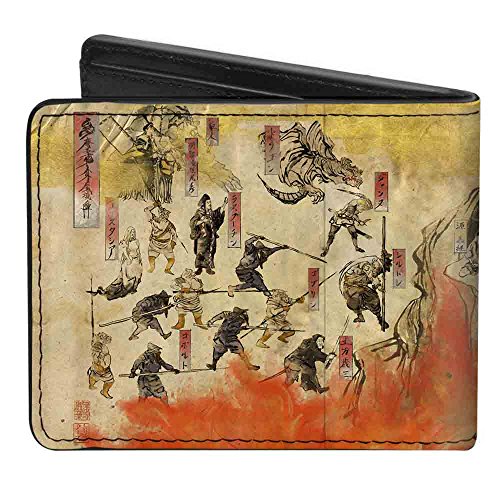 Buckle-Down PU Bifold Wallet - DRIFTERS Ancient Warriors Scene - Image 3