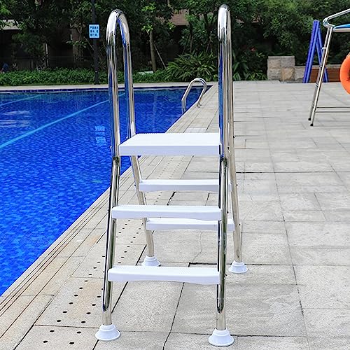 Escalera para piscina de acero inoxidable 85 cm miniatura 1